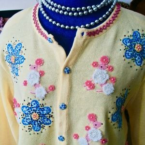 🌺Berek Embroidery Collectable Poodle Cardigan
